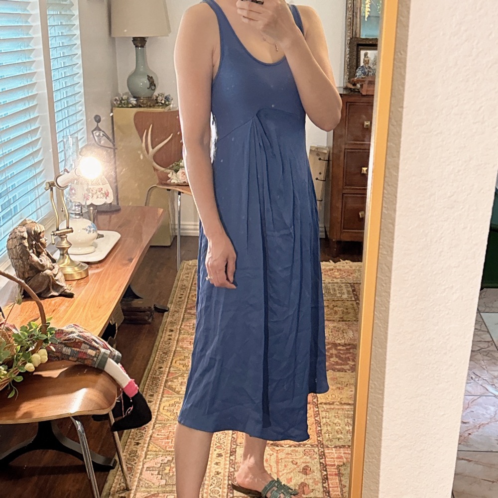 Anthropologie Blue  Midi Dress Size XS